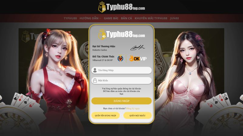 Trước khi vào chơi game bắn cá TYPHU88 người chơi vui lòng đăng nhập nhé