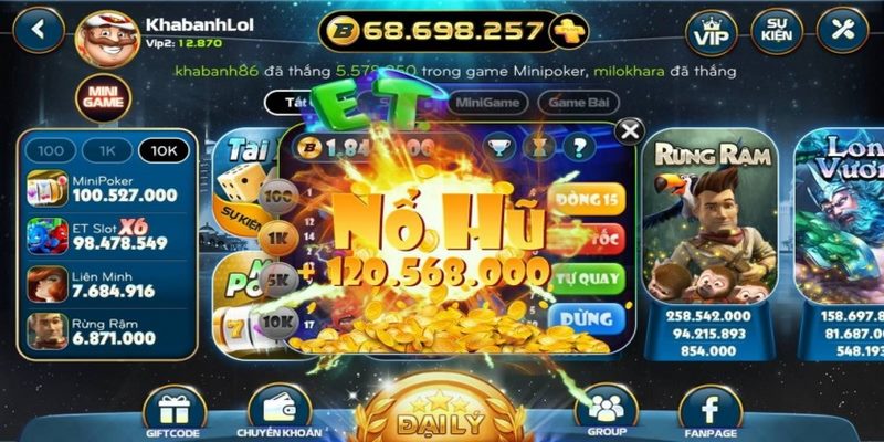 Game Nổ Hũ ở nhà cái Typhu88 được thiết kế bắt mắt